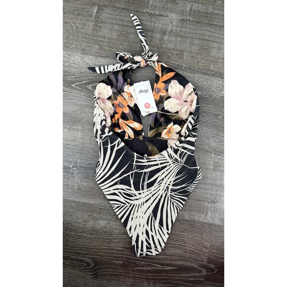 Maaji Areca Palm Nunik Plunge Reversible One Piece Bathing Suit Womens Medium - Picture 3 of 9